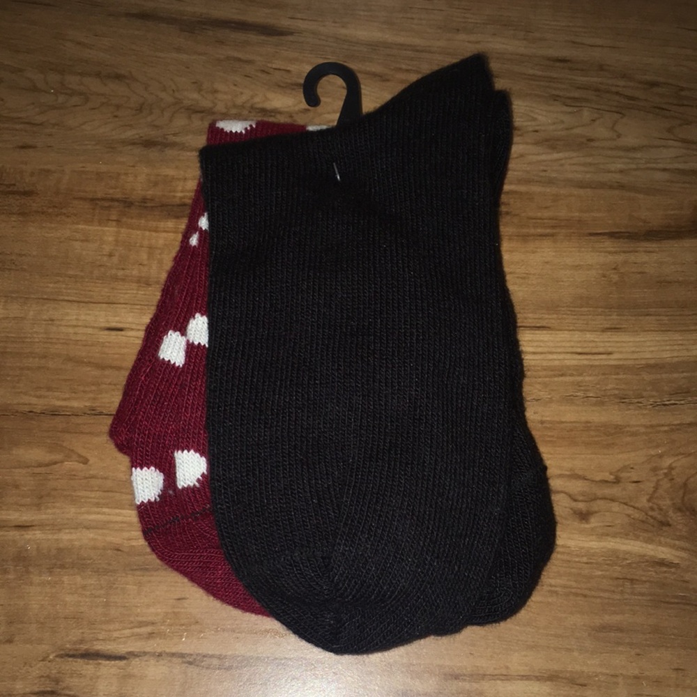 HUE Quilted Crew Socks 2 Pack - One Size - Picture 2 of 3